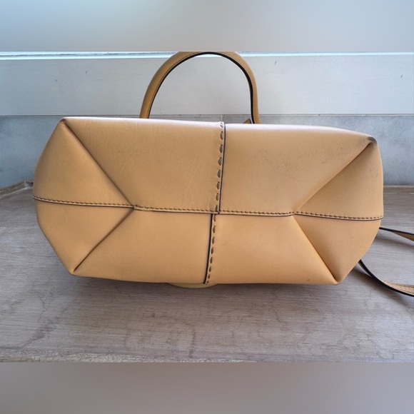 Tory Burch McGraw Small Leather Tote – Butter Yellow - Picture 12 of 16